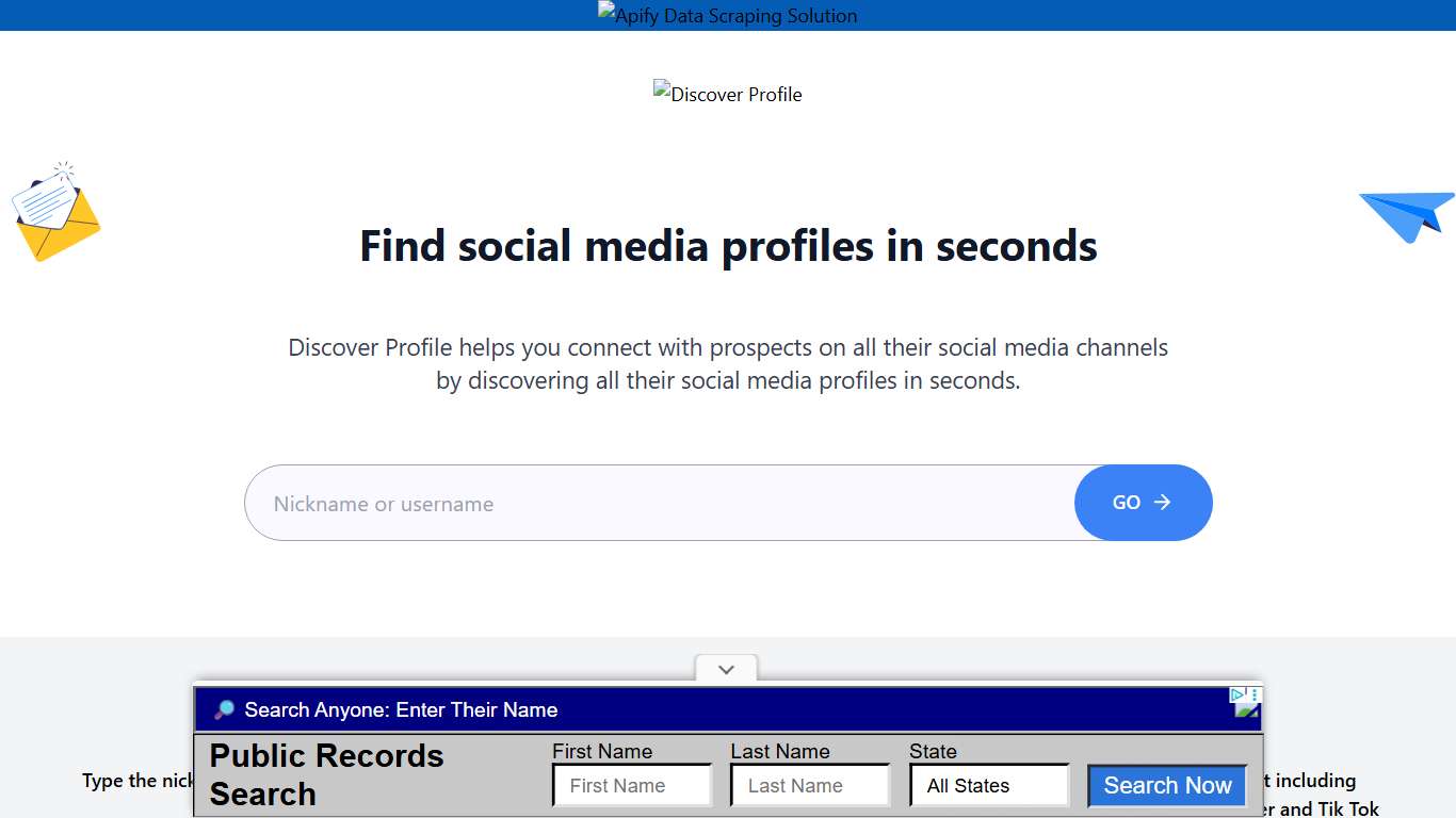 Discover Social Media Profiles | Social Media Profiles Finder