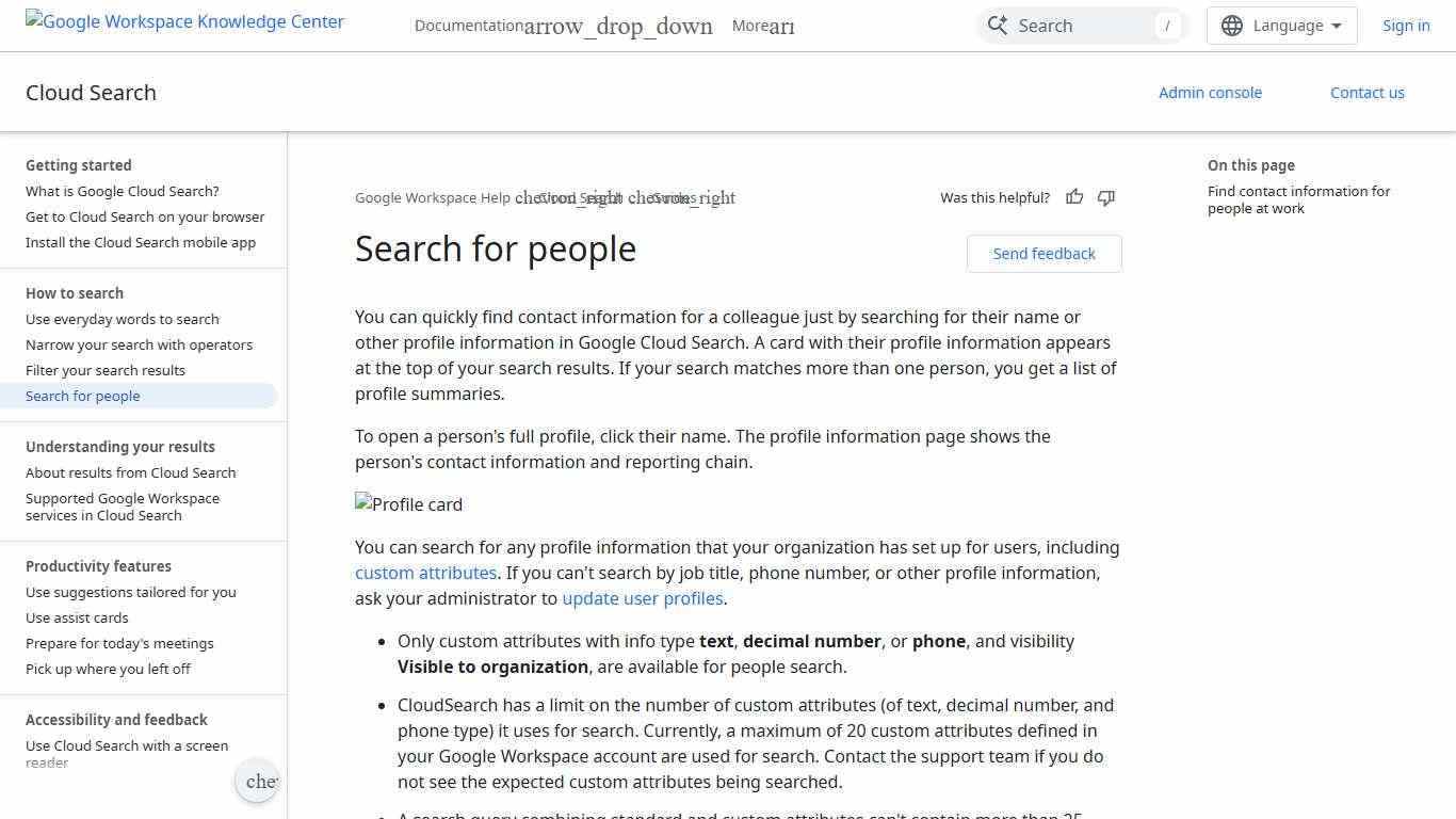 Search for people  |  Google Workspace Knowledge Center