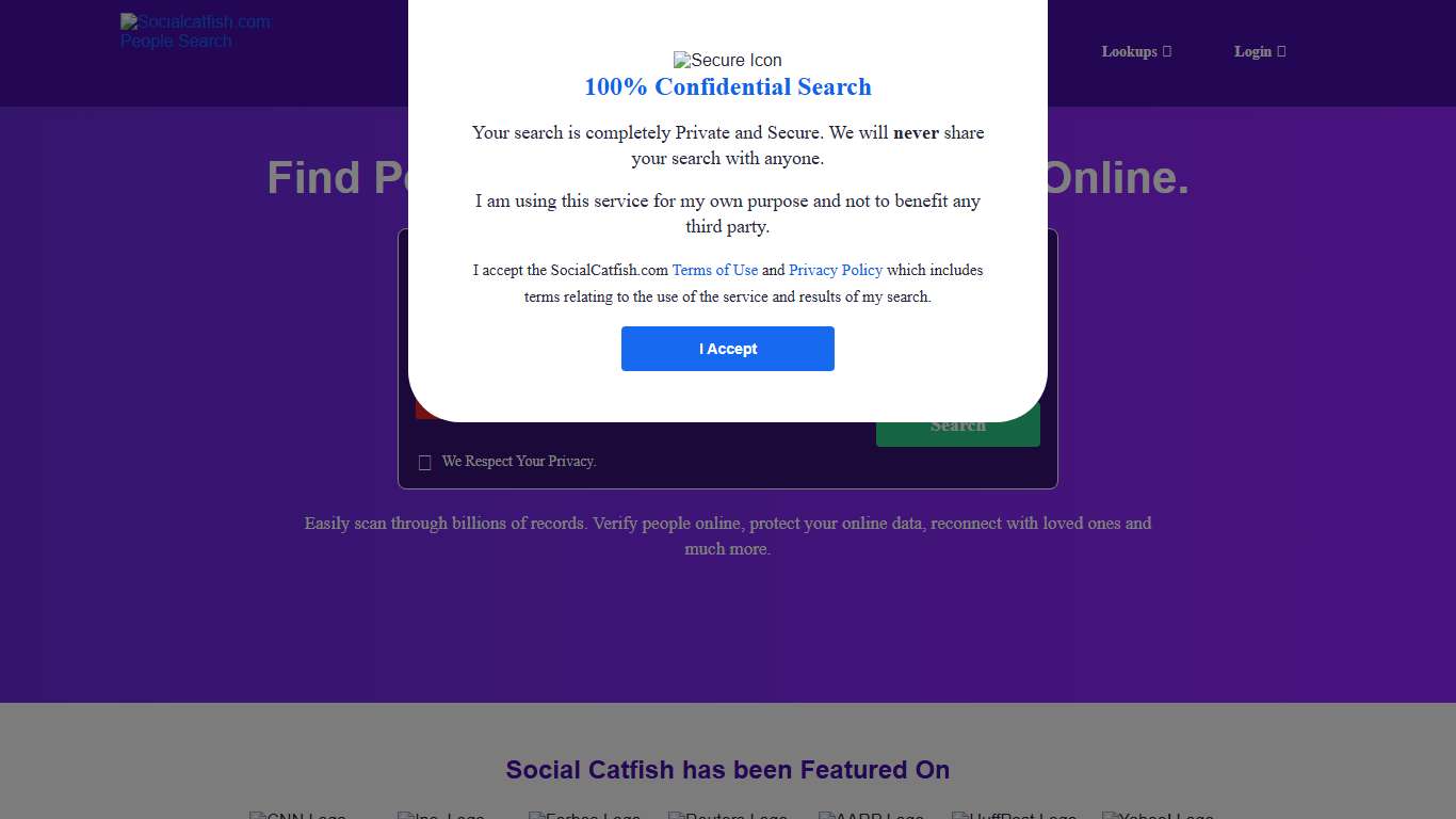 Reverse Lookup to Search and Verify Identities - Social Catfish